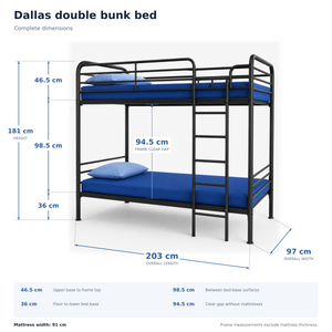Dallas Single Over Single Bunk Bed