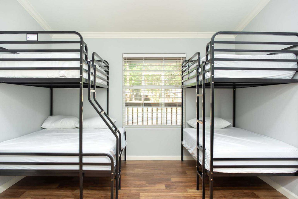 Heavy duty steel bunk beds